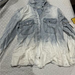 NWT dip dye denim shirt